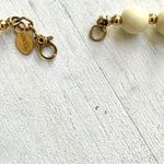Monet  vintage cream and gold tone beaded necklace Photo 5
