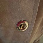 Dennis Basso Vintage  Women’s Suede Leather Turn Lock Closure Jacket S Tan Photo 4