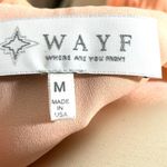 WAYF  Peachy Pink Shift Ruffled Mock Neck Swing Sheer Baby Doll Dress Size M Photo 8