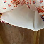 Madewell  Floral 100% Silk Cream And Orange Back Cutout Dress Size 0 Photo 5