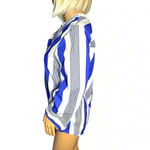 J.Crew Women's Coastal Chic Button Front Cotton Poplin Popover Top White Blue XS Photo 3