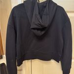 Balmain Authentic New With Tags  Flocked Logo Cropped Hoodie Photo 6