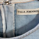 Ulla Johnson  Manon Long-Sleeve Denim Shift Dress Wrist Ties‎ Puff Sleeves Zips Photo 5