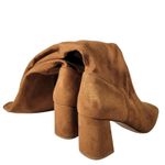 Nordstrom Rack  Tan Suede Square Toe Block‎ Heel Knee High Boots Women Size 5 Photo 9