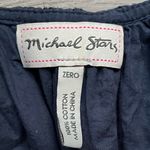 Michael Stars  Navy Puff Sleeve Eyelet 100% Cotton Peasant Top Size 0 XS Floral Photo 3