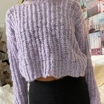 Purple Cropped Sweater Photo 0