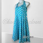 Hell Bunny  Vixen Marian Turquoise Polka Dot Halter Dress Photo 2