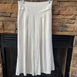 Nordstrom Elegant ivory cream cotton linen flowy wide leg pants M spring Photo 1