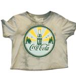 Coca-Cola Custom Made Green Tie Dye Short Sleeve Crop Top •Size Small Photo 4