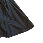 Free People 100% Cotton Black Midi Dress Ruffle Smocked Tie Back Size Small Photo 4