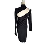 Helmut Lang  Black Bodycon Long Sleeve Cutout Dress Size M/L Photo 3