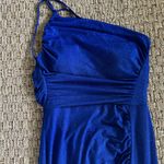 Next Level Next Up One-Shoulder Glitter Knit Gown Royal blue glitter size 7/8 Photo 9