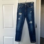 Moussy Vintage Premium Distressed Medium Wash Blue Jeans 25 Style 010AAC12 Photo 1