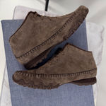 Skechers  Relaxed Fit Women 10 Wide Brown Suede Totem Bikers Fur Lined Cozy Warm Photo 5