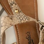 Candie's Gold Faux Snakeskin Sandals Photo 6