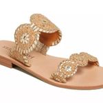 Jack Rogers Tan and Gold Lauren Sandals Photo 0
