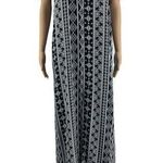 Bar III SMALL Black Cold Shoulder Southwestern Sheath Long Maxi Dress Photo 0