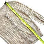 Lurex Cream/Metallic Gold Knit Cable Cardigan Photo 7