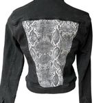 J Brand x Neiman Marcus Black Denim Jacket Harlow Provocative Boa Croppe… Photo 9