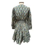 Trovata Silk Blend Celestial Custer Long Sleeve V neck Dress Size Small Blue Photo 3