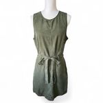 Cloth & Stone Anthropologie Green mini dress belted sleeveless scandi girl Photo 1