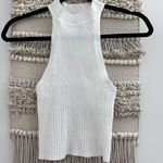 ZARA white ribbed halter top Photo 3