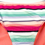 California Sunshine Womens Bikini Bottom Size Large Rainbow Striped Beach Lined Photo 1