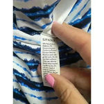 Spanx  Sunshine Shorts Blue Painted Stripes Small Photo 2