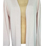 VERO MODA Womens Cardigan Sweater Open Front Cotton Ribbed Cream Size Medium Photo 0