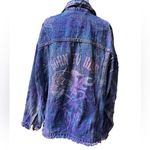 Levi's Levi’s motorcycle custom dyed batik denim jacket 2X Photo 1