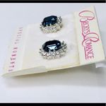 Wedding/Formal/Bridal Rhinestone and Blue Crystal Earrings White Photo 3