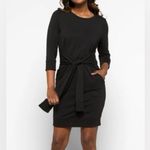 Universal Standard NWT Black Misa Tie Front Crew Neck Sweater Dress Photo 1