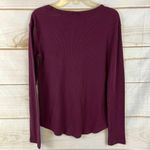 PINK - Victoria's Secret NWOT PINK Purple/Plum Waffle Long Sleeve T-shirt Warm Shirt Size Extra S… Photo 1