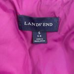 Lands' End  Women's Down Puffer Vest Size Small Pockets Snap‎ Front Pink Outdoor Photo 2