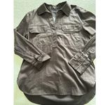 Madewell $88 Utility Stretch Slim Long Sleeve Shirt Top Dark Carob Sz S NS410 Photo 9