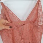 DKNY NEW Lace Mesh Teddy Romper Sheer Bodysuit S Pajamas Pink Women's L Photo 5