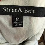 Strut & Bolt  Strappy V-neck Split Legs Multicolor Stripe Jumpsuit Size Medium Photo 5