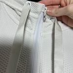 White Textured Athletic Zip Up Photo 5