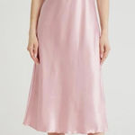 Bebe  Lace Trim Satin Slipdress Photo 0