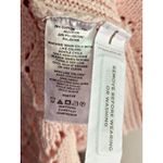 Loft Pink Open Weave Pink Sweater Size S NWOT Long Sleeve Cotton Blend Photo 6