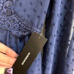 Lulus lulu’s wistful moments lace swiss dot dress navy NWT Photo 3
