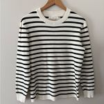 Label of Graded Goods  stripe crewneck sweater black cream cotton blend size S Photo 9