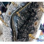 Betsey Johnson Betsy Johnson Black & White Bull Dog Large Bow Women Leather Tote Shoulder Bag Photo 6