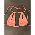 Victoria's Secret  Peach Metallic Halter String Tie Bikini Swim Top Size Medium Photo 1
