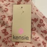 Kensie Kenzie Boxie Crop Tee Women 2X Pink Chalk Washed Floral Short Sleeve NWT Casual Photo 5