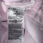 Banana Republic  Women's Gingham Pink Ruffle Sleeve Blouse Waist Tie Bow Small Photo 7