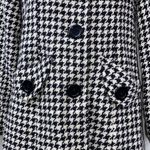 Jennifer Lopez Jlo wool houndstooth chevron vintage academia women’s coat small Photo 1