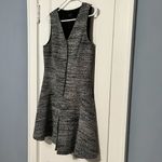 Theory  Sayidres tweed drop waist dress boucle zip size 8 pleated school girl Photo 2