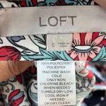 Loft Womens Shirt Blouse Multicolor Floral Tiered Short Bell Sleeve Size Small Photo 6