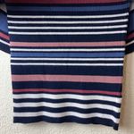 Cupcakes & Cashmere New Navy Striped Off Shoulder Short Sleeve Sweater A43 Blue Size M Photo 6